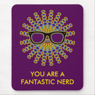 Sunny Nerd Glasses + your backgr. & ideas Mouse Mat