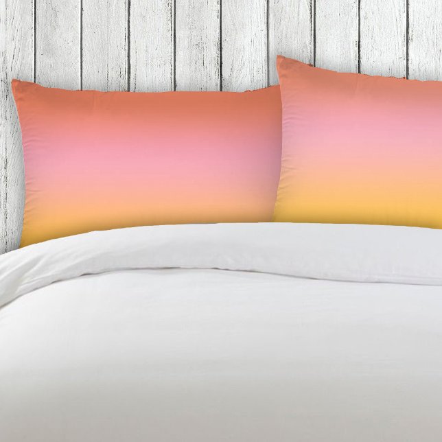 Sunny Ombre Gradient Peach Pink Pillowcase (Creator Uploaded)