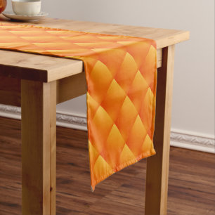 Sunny Orange Kaleidoscope Colourful Table Runner