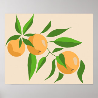 Sunny Oranges Poster
