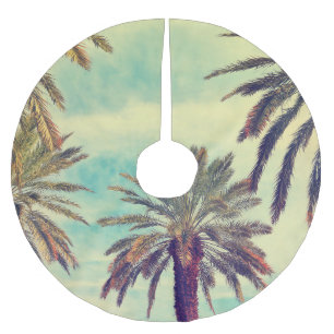 Sunny Palm Plantation: Cultivated Oasis. Brushed Polyester Tree Skirt
