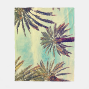Sunny Palm Plantation: Cultivated Oasis. Fleece Blanket