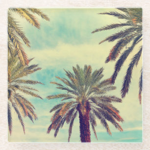 Sunny Palm Plantation: Cultivated Oasis. Glass Coaster