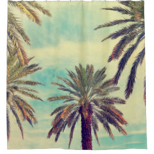 Sunny Palm Plantation: Cultivated Oasis. Shower Curtain