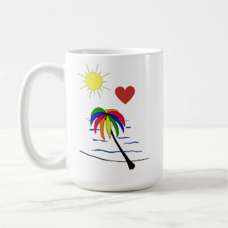 Sunny Palm Tree coffee mug