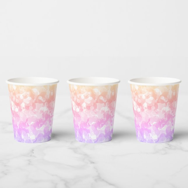 Sunny Pastel Colours Bubbly Polka Dots Paper Cups (Multi)