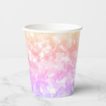 Sunny Pastel Colours Bubbly Polka Dots Paper Cups