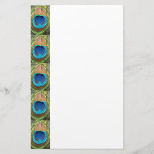 Sunny Peacock Feather Stationery
