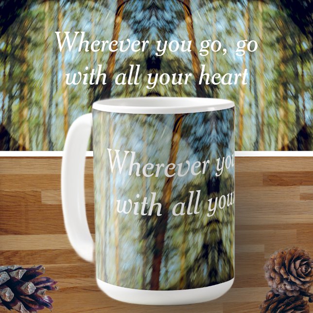 Sunny pine forest coffee mug (Creator Uploaded)