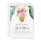 Sunny Pineapple Floral Vase Beach Bridal Shower