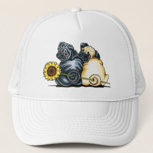 Sunny Pugs Trucker Hat