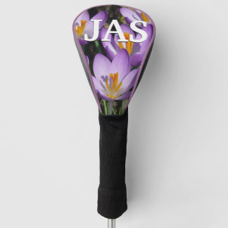 Sunny Purple Crocuses Golf Head Cover