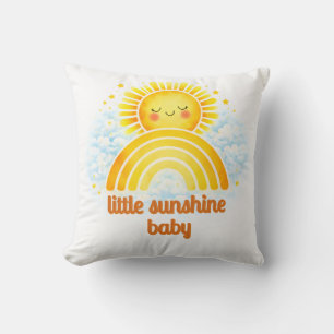 Sunny Rainbow Baby Nursery Illustration Cushion