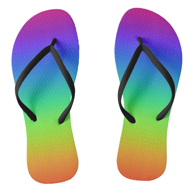 Sunny Rainbow Flip Flops (Footbed)
