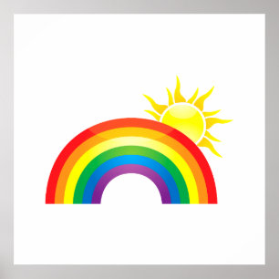 Sunny Rainbow Poster