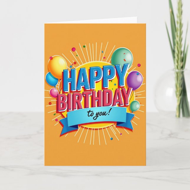 Sunny Ray Birthday Card (Front)