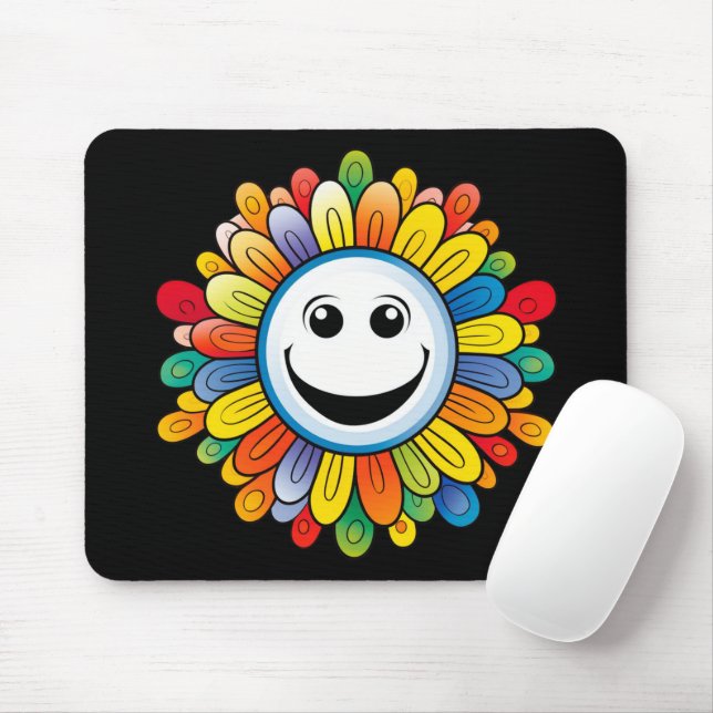 Sunny Ray Flower Mouse Mat (With Mouse)