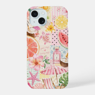 Sunny Rays Summer Aesthetic Collage iPhone 15 Case
