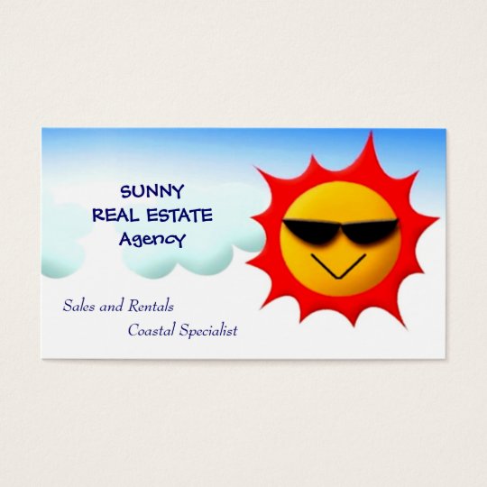 Sunny Real Estate Business Card