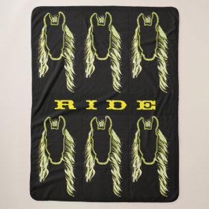 Sunny Reflections of a Horse Sherpa Blanket