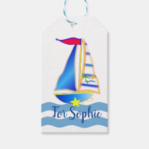 Sunny Sailing Day Custom Gift Tags
