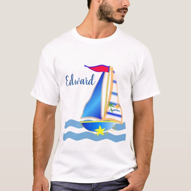 Sunny Sailing Day Custom T-Shirt (Front)