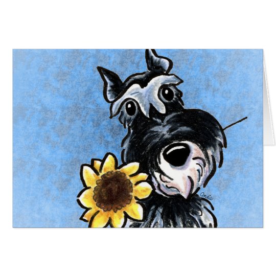 Sunny Schnauzer Blue Sky Custom Card