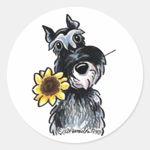 Sunny Schnauzer Classic Classic Round Sticker