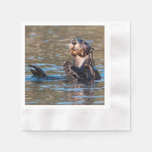 Sunny Sea Otter Napkin (Front)