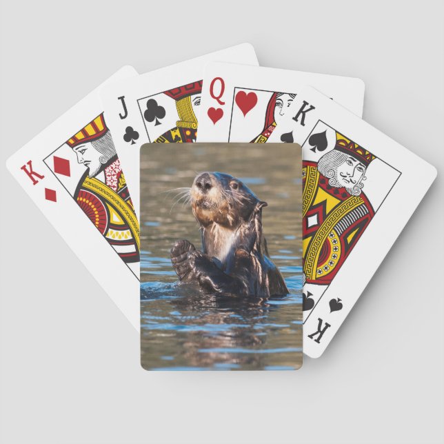 Sunny Sea Otter Playing Cards (Back)