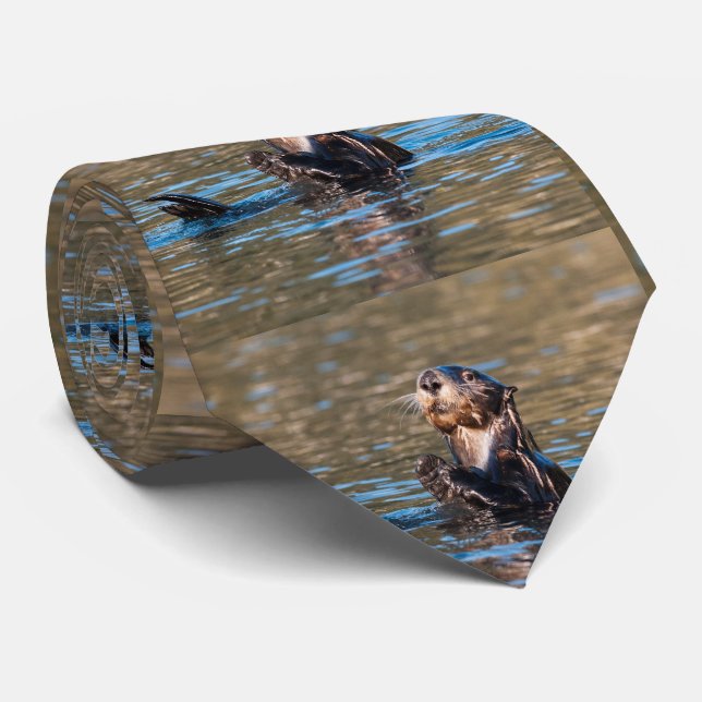 Sunny Sea Otter Tie (Rolled)