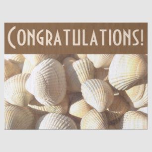 Sunny Sea Shells Collection Congratulations Tissue Paper