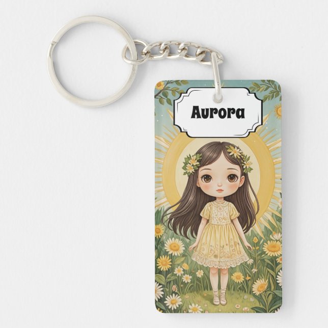 Sunny Serenade Personalised Key Ring (Front)