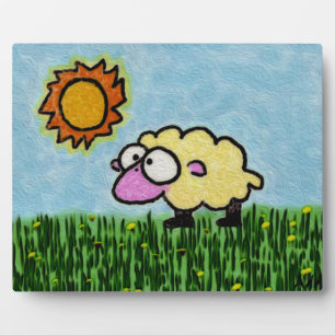 Sunny Sheep Plaque