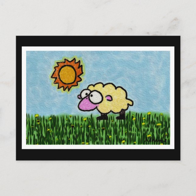 Sunny Sheep Postcard (Front)