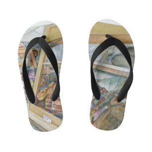 Sunny Side of Insanity Kid's Flip Flops