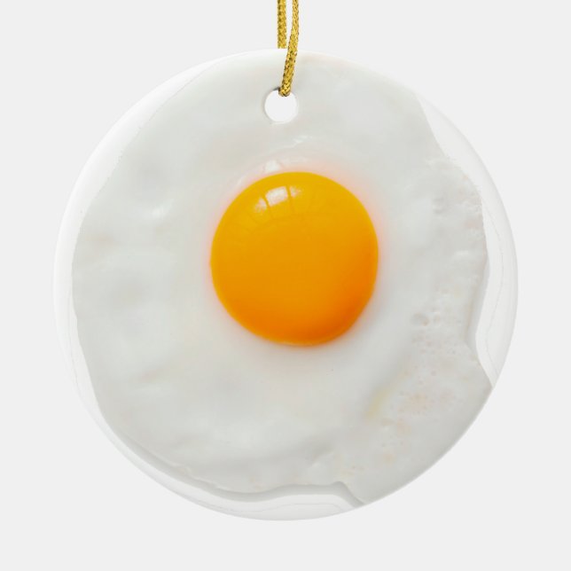 Sunny Side Up Ceramic Tree Decoration (Front)