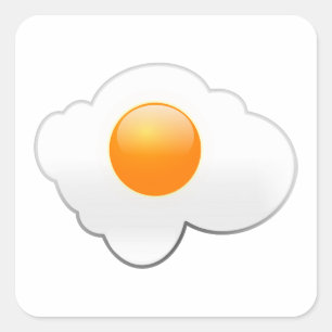 SUNNY-SIDE UP EGG 3 SQUARE STICKER