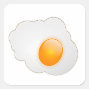 SUNNY-SIDE UP EGG SQUARE STICKER