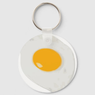 Sunny Side Up Fried Egg Key Ring