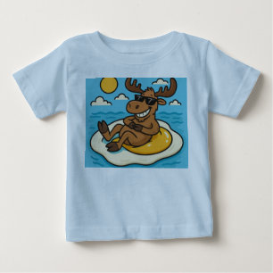 Sunny Side Up Moose–Eggcellent Summer Tee for Kids