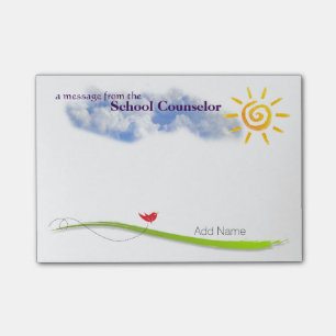 Sunny Skies Custom School Counsellor Post-it Notes