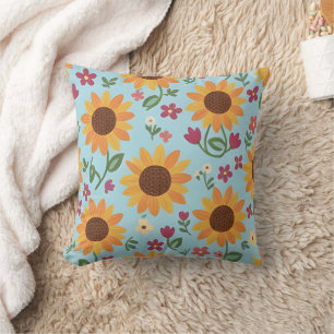Sunny Sky Sunflower Meadow Cushion