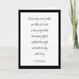 Sunny Smile Inspirational Poem Encouraging Card