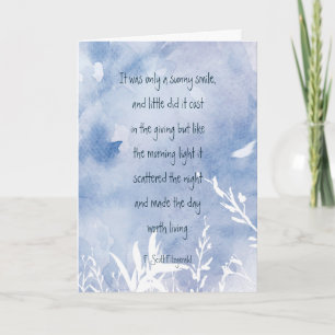 Sunny Smile Inspirational Poem Encouraging Card