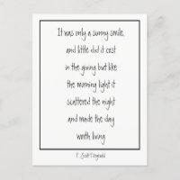 Sunny Smile Inspirational Poem F. Scott Fitzgerald