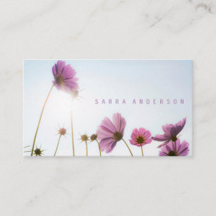 Sunny Smiles / Pink Daisy Flowers Floral Business Card