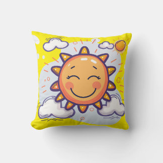 Sunny Smiles Throw Pillow – Brighten Any Room!
