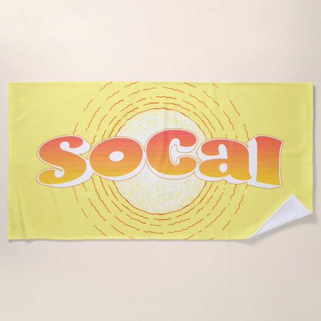 Sunny SoCal Beach Towel (Front)