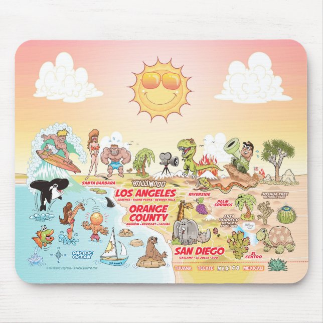 Sunny SoCal Mouse Mat (Front)